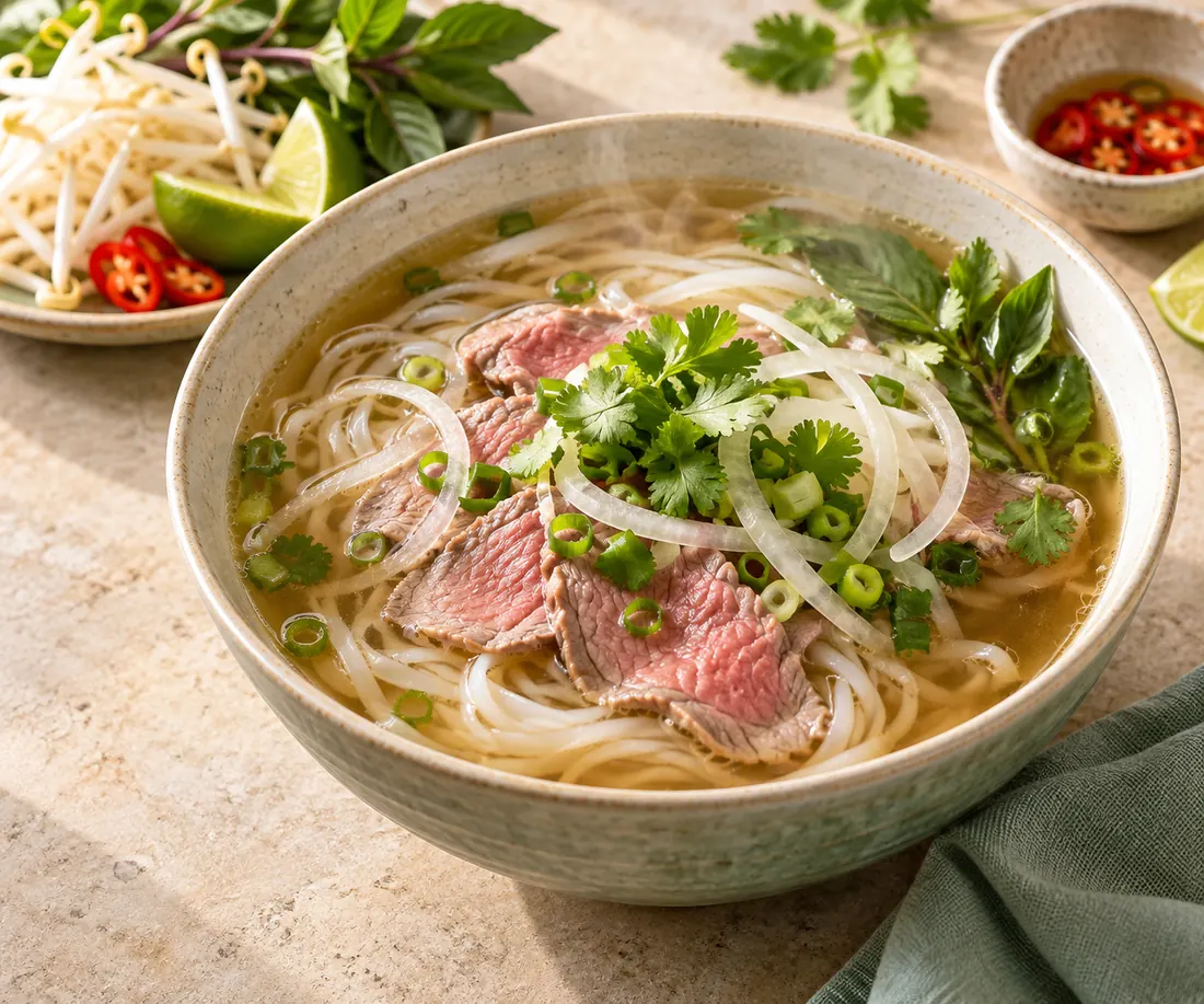 Tô phở bò Việt Nam giàu đạm